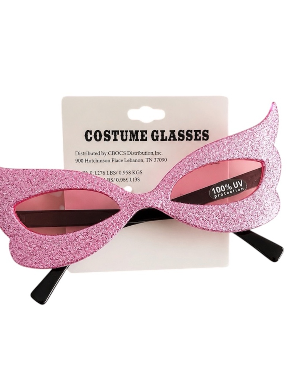 Hot Pink Glitter Cat Eye Sunglasses Y2K Retro Statement NWT